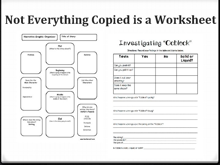 Not Everything Copied is a Worksheet 