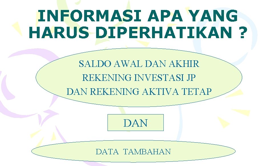 INFORMASI APA YANG HARUS DIPERHATIKAN ? SALDO AWAL DAN AKHIR REKENING INVESTASI JP DAN