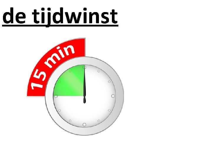 de tijdwinst de tijdwinst