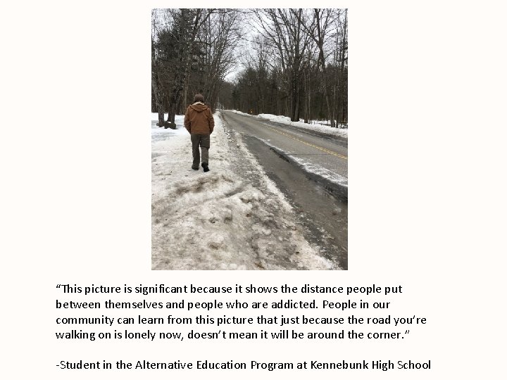 “This picture is significant because it shows the distance people put between themselves and