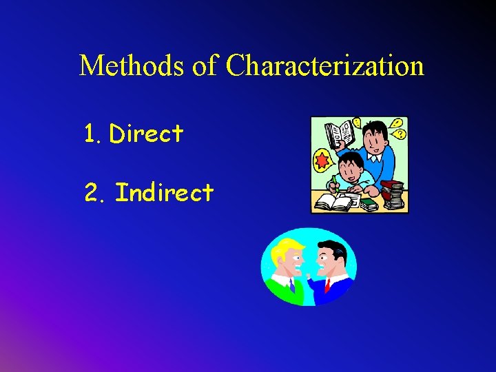 Methods of Characterization 1. Direct 2. Indirect 