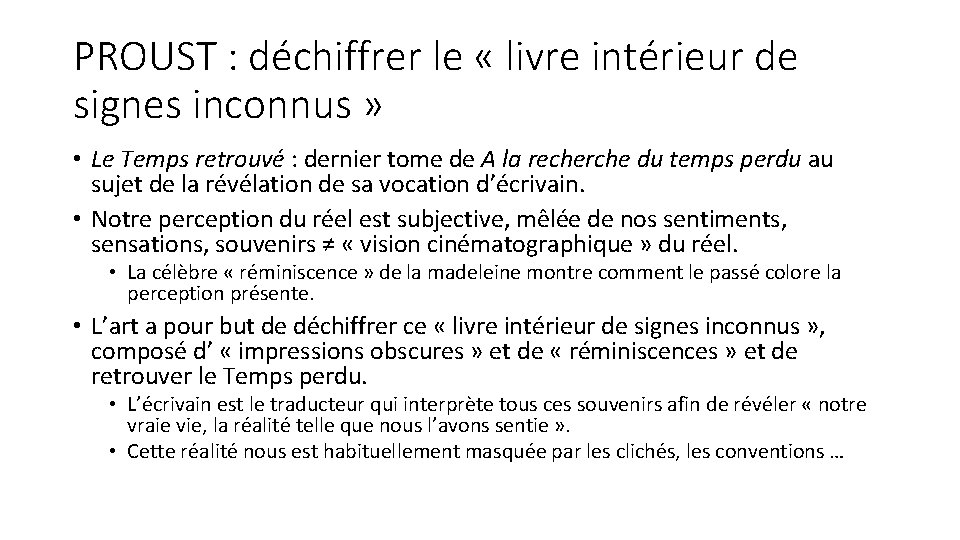 PROUST : déchiffrer le « livre intérieur de signes inconnus » • Le Temps