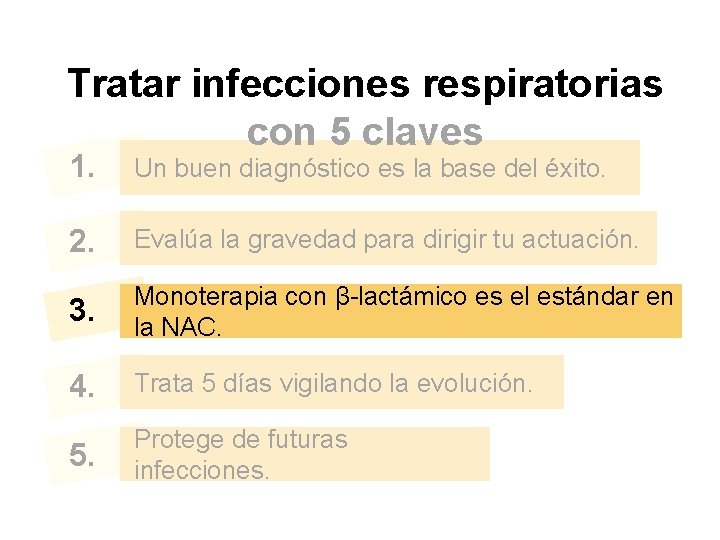 Tratar infecciones respiratorias con 5 claves 1. Un buen diagnóstico es la base del