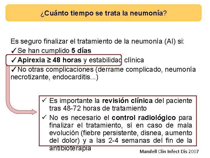 ¿Cuánto tiempo se trata la neumonía? Es seguro finalizar el tratamiento de la neumonía