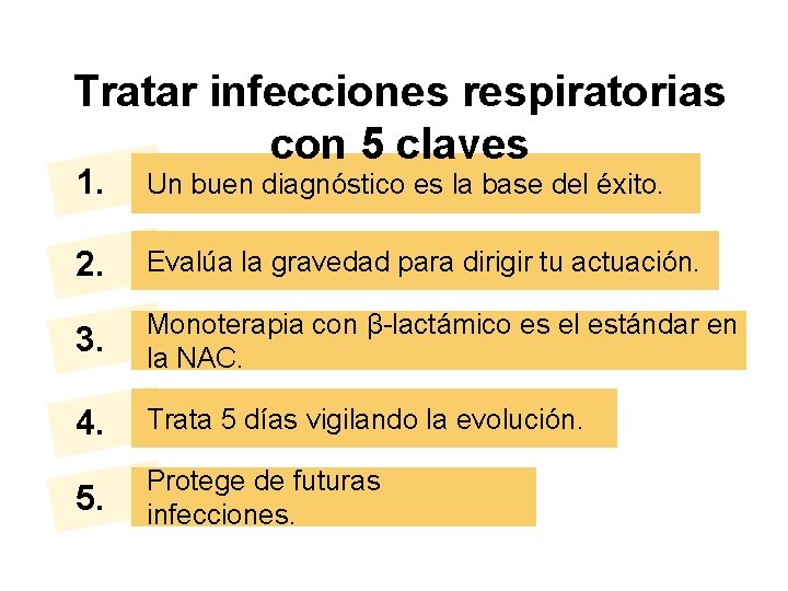 Tratar infecciones respiratorias con 5 claves 1. Un buen diagnóstico es la base del