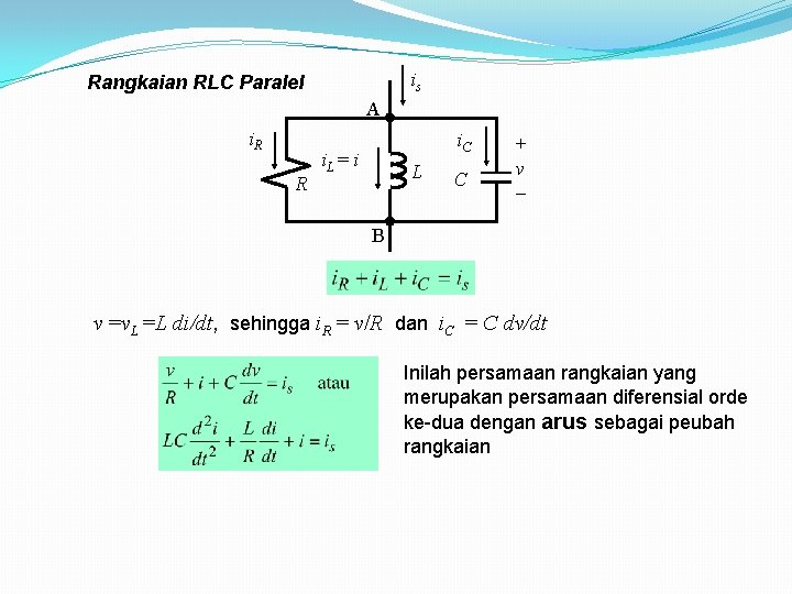 is Rangkaian RLC Paralel A i. R R i. C i. L = i is Rangkaian RLC Paralel A i. R R i. C i. L = i