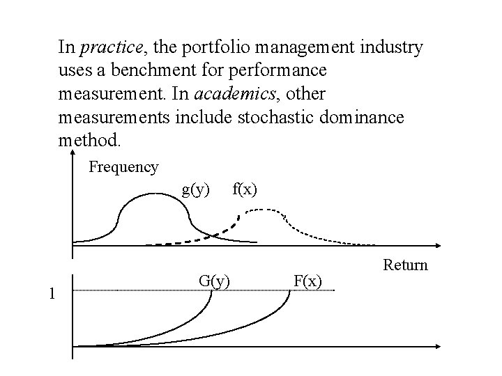 In practice, the portfolio management industry uses a benchment for performance measurement. In academics,