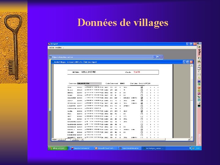 Données de villages 