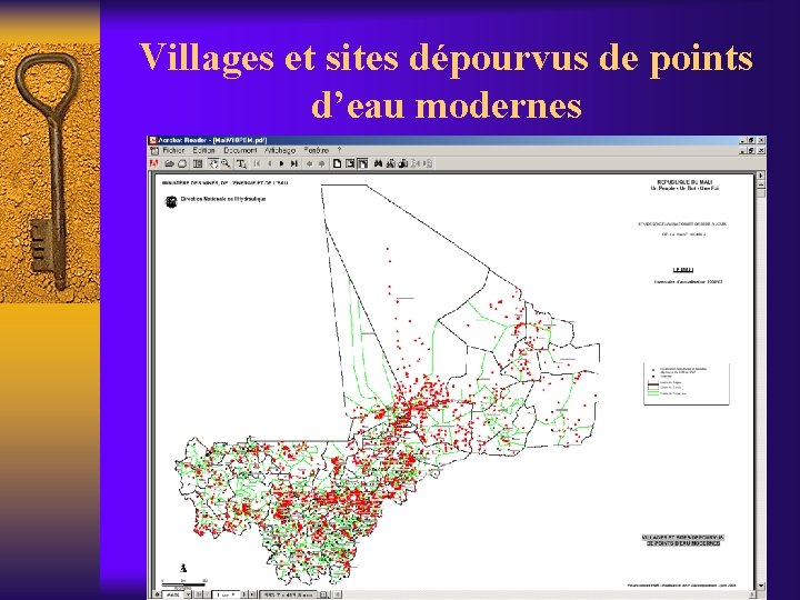 Villages et sites dépourvus de points d’eau modernes 