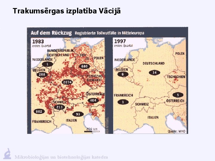 Trakumsērgas izplatība Vācijā 