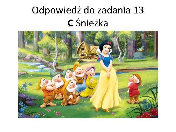 Odpowiedź do zadania 13 C Śnieżka 