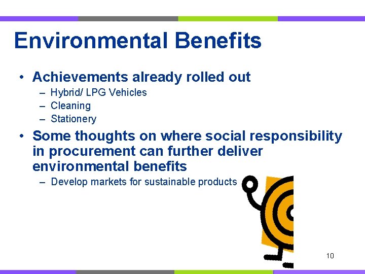 Environmental Benefits • Achievements already rolled out – Hybrid/ LPG Vehicles – Cleaning –