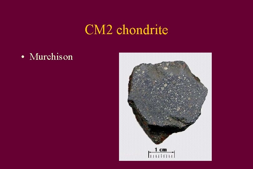 CM 2 chondrite • Murchison 
