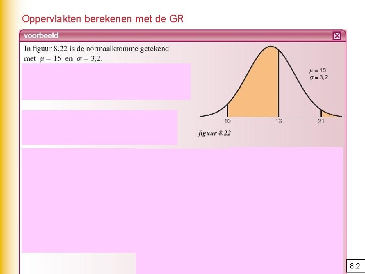 Oppervlakten berekenen met de GR 8. 2 