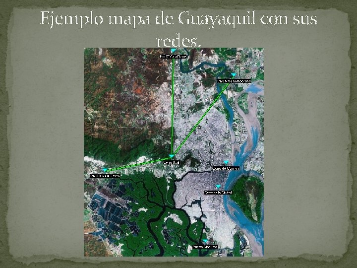 Ejemplo mapa de Guayaquil con sus redes. 