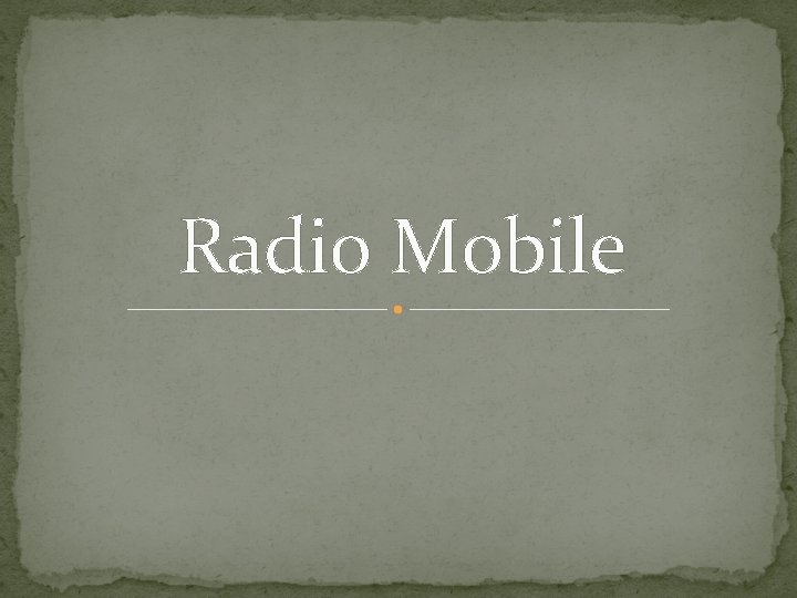 Radio Mobile 