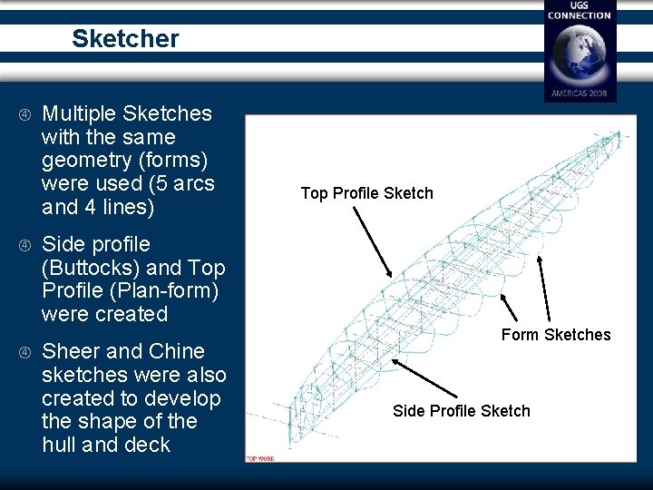 Sketcher Multiple Sketches with the same geometry (forms) were used (5 arcs and 4