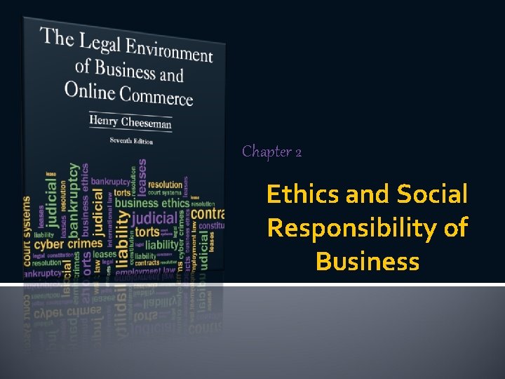 Chapter 2 Ethics and Social Responsibility of Business 