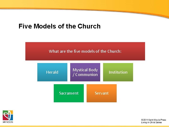 Five Models of the Church What are the five models of the Church: Herald