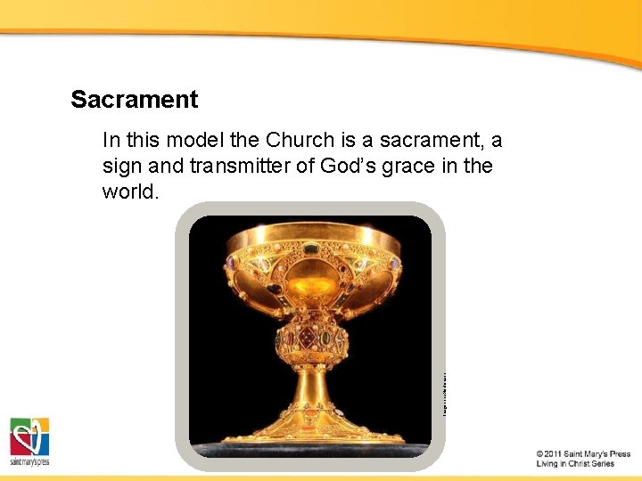 Sacrament Image in public domain In this model the Church is a sacrament, a