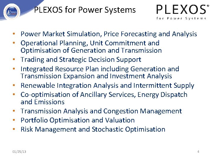 PLEXOS for Power Systems • Power Market Simulation, Price Forecasting and Analysis • Operational