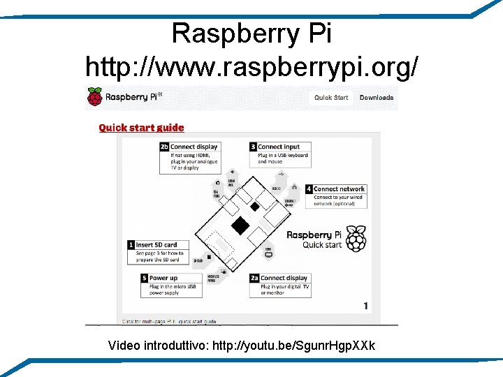 Raspberry Pi http: //www. raspberrypi. org/ Video introduttivo: http: //youtu. be/Sgunr. Hgp. XXk 