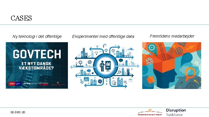 CASES Ny teknologi i det offentlige 02 -DEC-20 Eksperimenter med offentlige data Fremtidens medarbejder