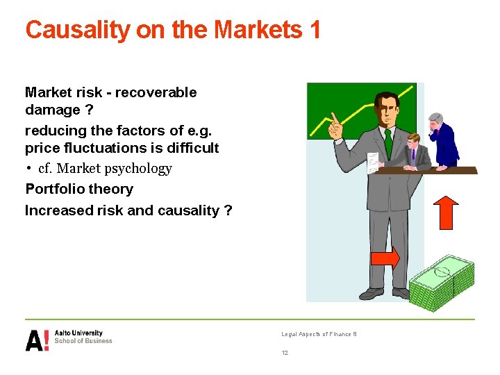 Causality on the Markets 1 Market risk - recoverable damage ? reducing the factors