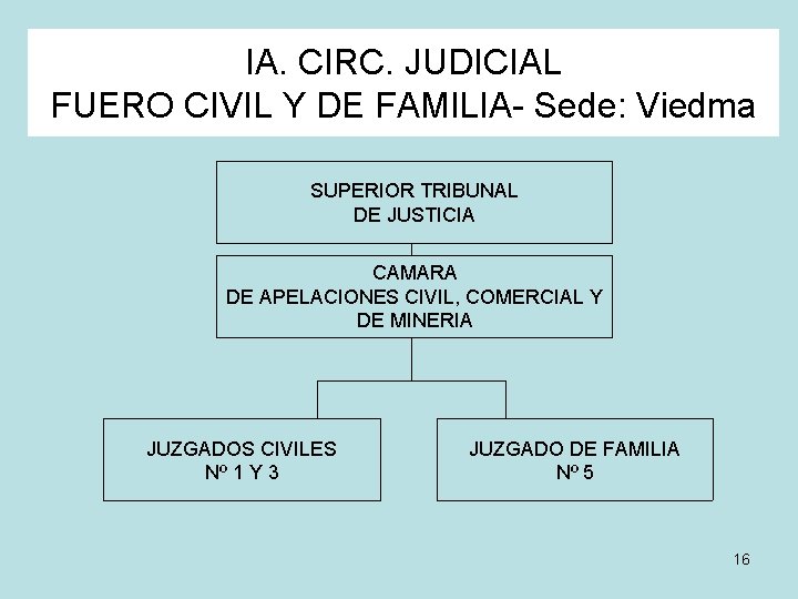 IA. CIRC. JUDICIAL FUERO CIVIL Y DE FAMILIA- Sede: Viedma SUPERIOR TRIBUNAL DE JUSTICIA