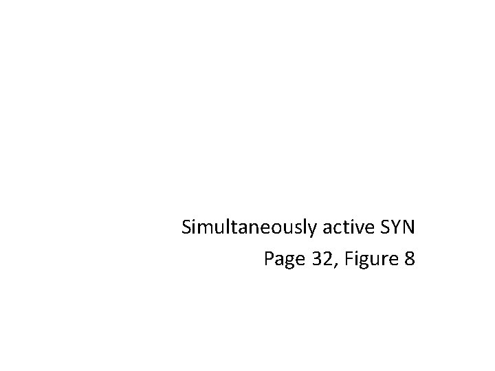 Simultaneously active SYN Page 32, Figure 8 