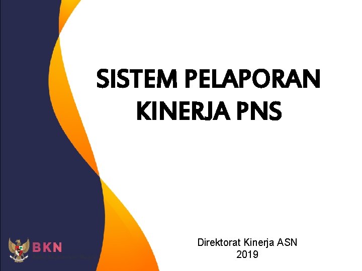 SISTEM PELAPORAN KINERJA PNS Direktorat Kinerja ASN 2019 