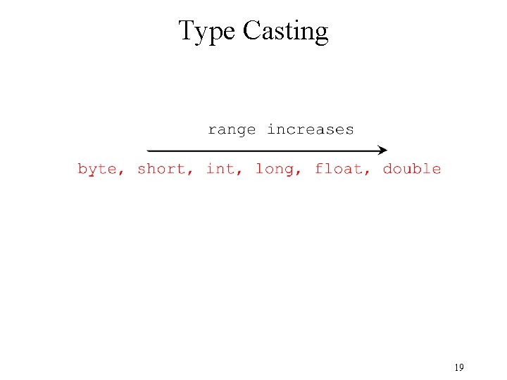 Type Casting 19 Type Casting 19