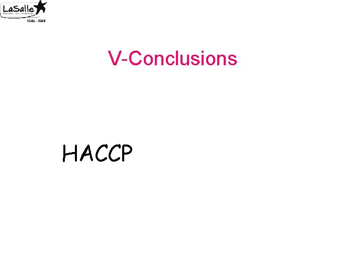 V-Conclusions HACCP 