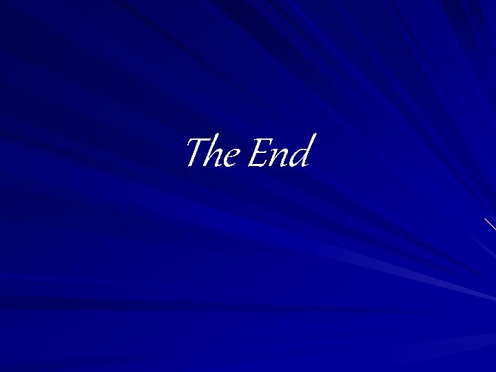 The End 