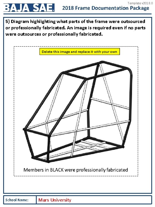 Template v 2018. 0 2018 Frame Documentation Package 5) Diagram highlighting what parts of Template v 2018. 0 2018 Frame Documentation Package 5) Diagram highlighting what parts of