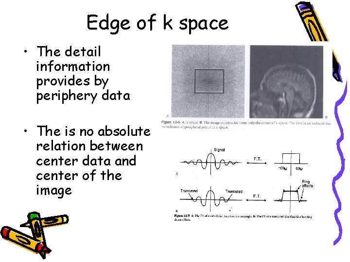 Edge of k space • The detail information provides by periphery data • The