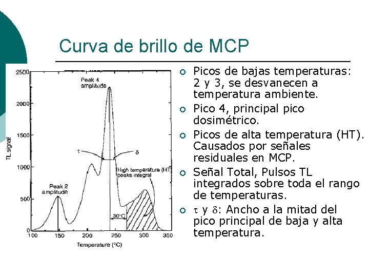 Curva de brillo de MCP ¡ ¡ ¡ Picos de bajas temperaturas: 2 y