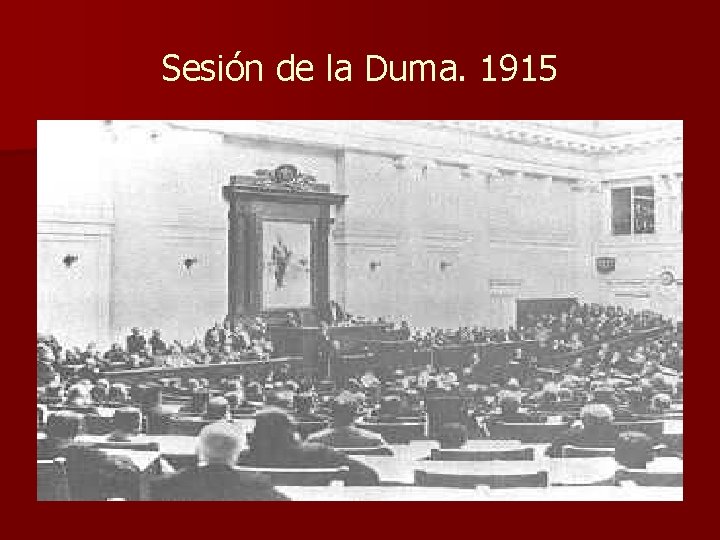 Sesión de la Duma. 1915 