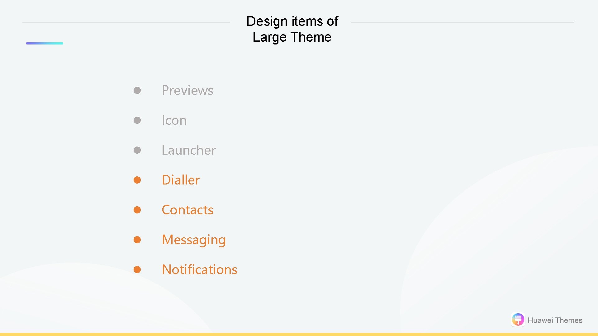 Design items of Large Theme l Previews l Icon l Launcher l Dialler l
