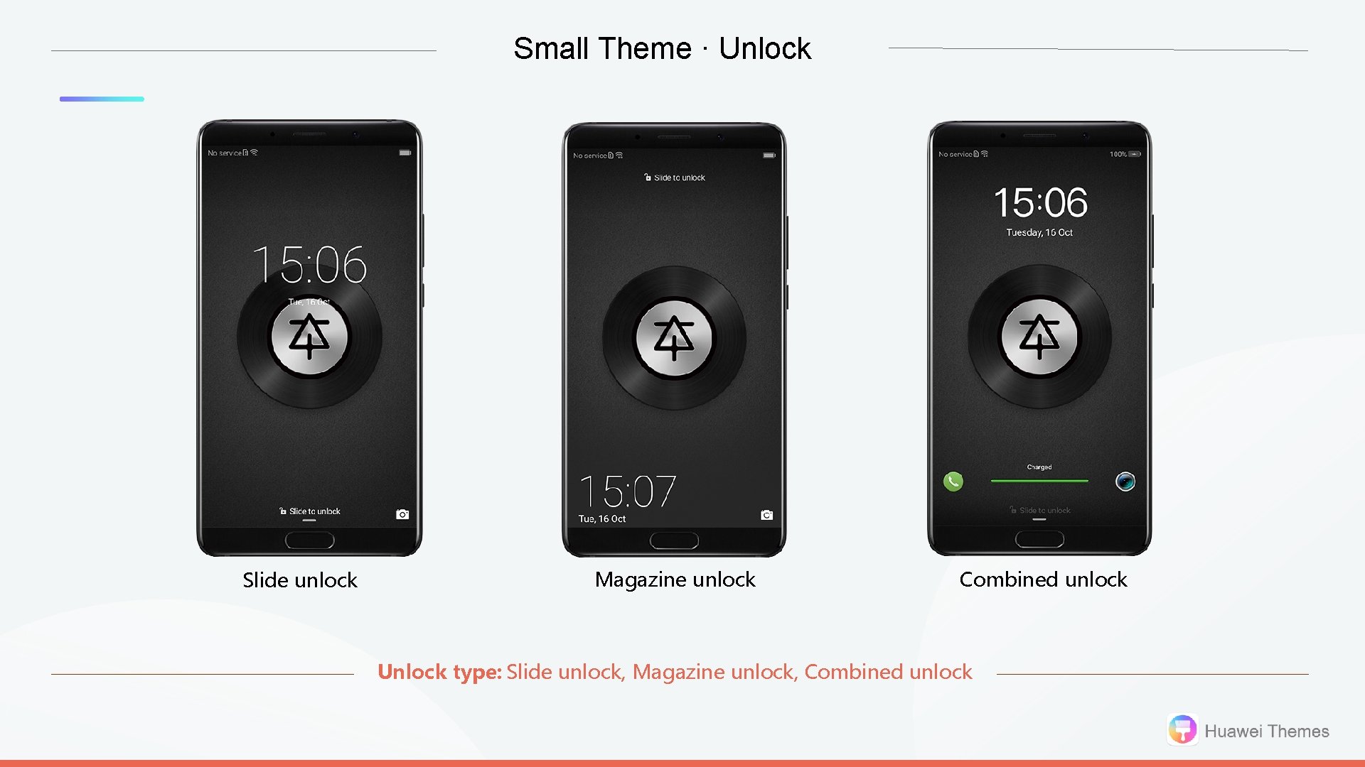 Small Theme · Unlock Slide unlock Magazine unlock Combined unlock Unlock type: Slide unlock,