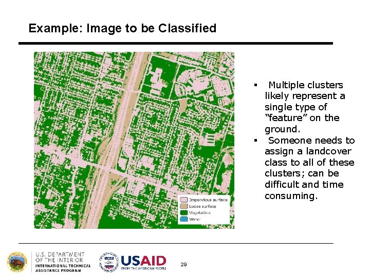 Example: Image to be Classified Multiple clusters likely represent a single type of “feature” Example: Image to be Classified Multiple clusters likely represent a single type of “feature”