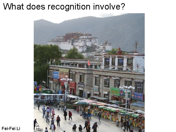 What does recognition involve? Fei-Fei Li 