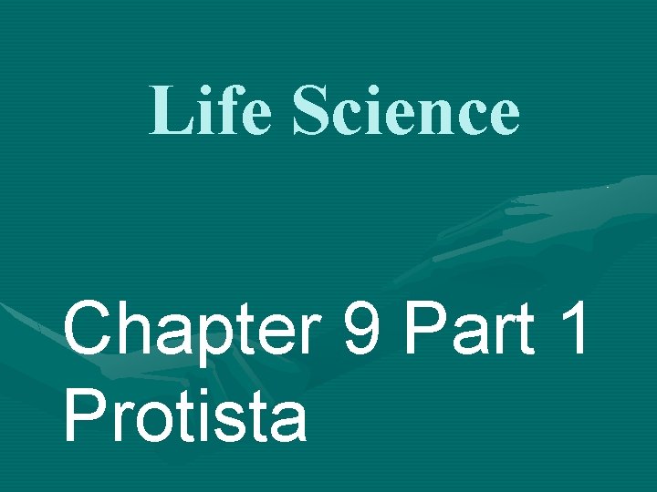 Life Science Chapter 9 Part 1 Protista 