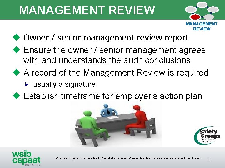 MANAGEMENT REVIEW u Owner / senior management review report u Ensure the owner / MANAGEMENT REVIEW u Owner / senior management review report u Ensure the owner /
