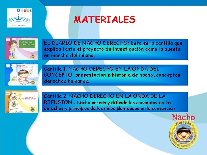 MATERIALES EL DIARIO DE NACHO DERECHO: Esta es la cartilla que explica tanto el