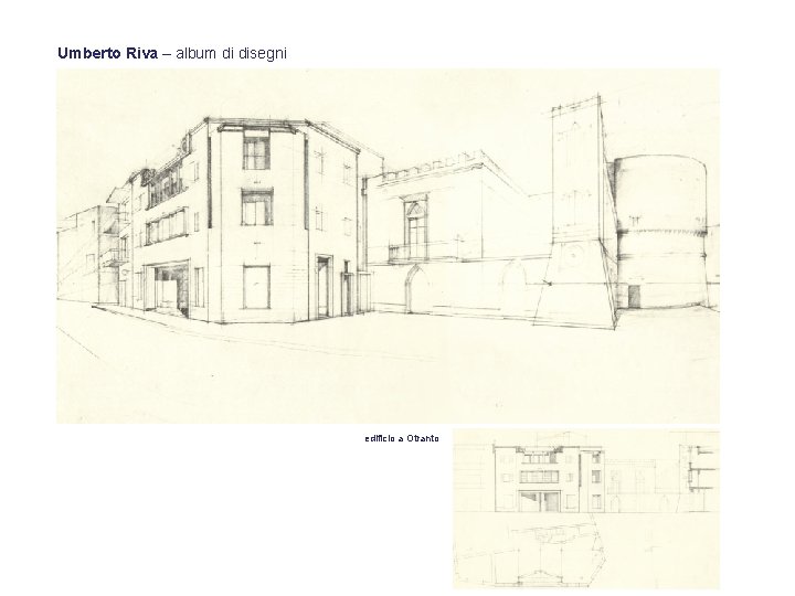 Umberto Riva – album di disegni edificio a Otranto 