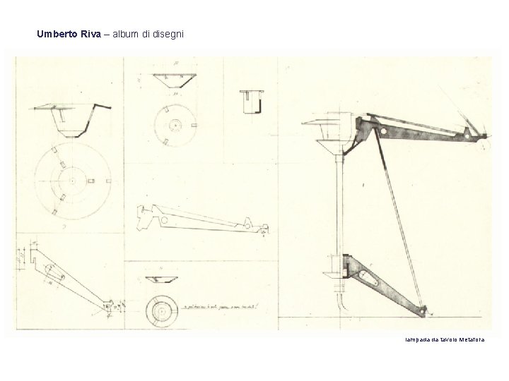 Umberto Riva – album di disegni lampada da tavolo Metafora 