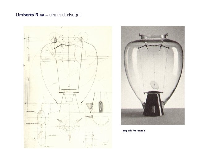 Umberto Riva – album di disegni lampada Veronese 