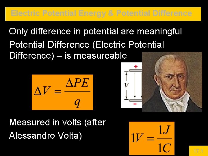 Electric Potential Energy & Potential Difference Only difference in potential are meaningful Potential Difference