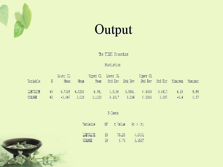 Output 